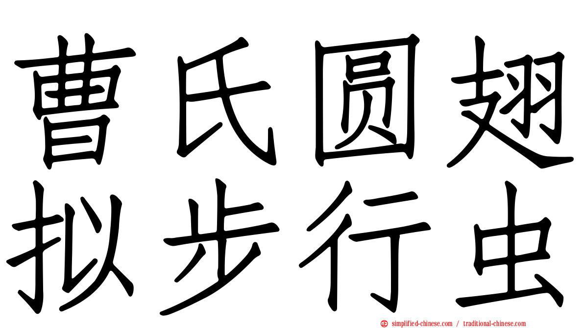 曹氏圆翅拟步行虫