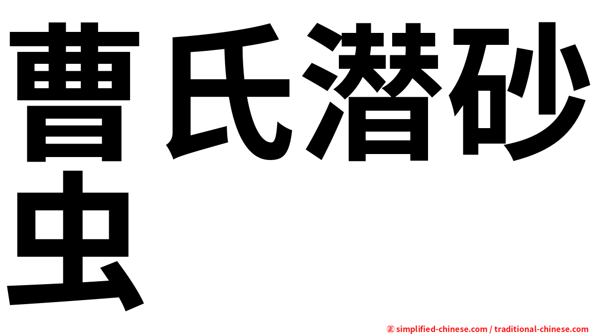 曹氏潜砂虫