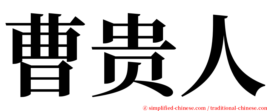 曹贵人 serif font