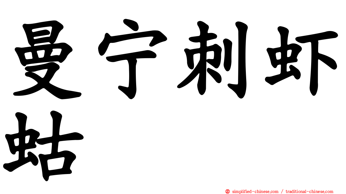 曼宁刺虾蛄