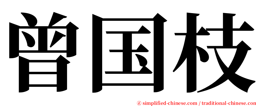 曾国枝 serif font