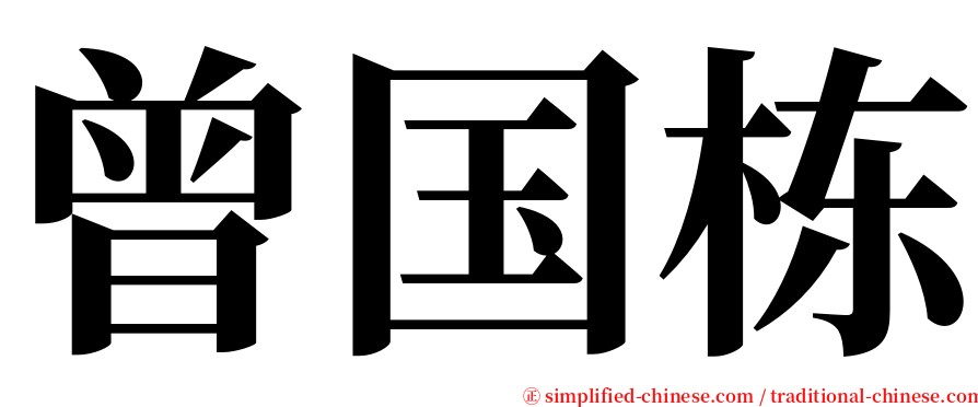 曾国栋 serif font