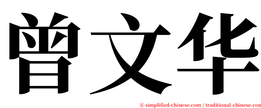 曾文华 serif font