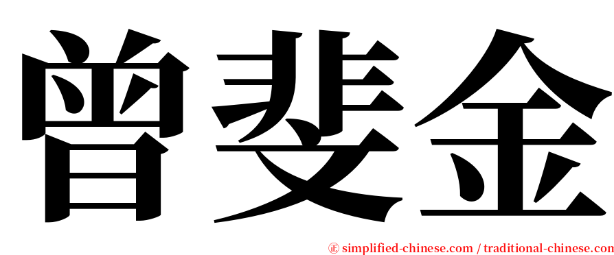 曾斐金 serif font