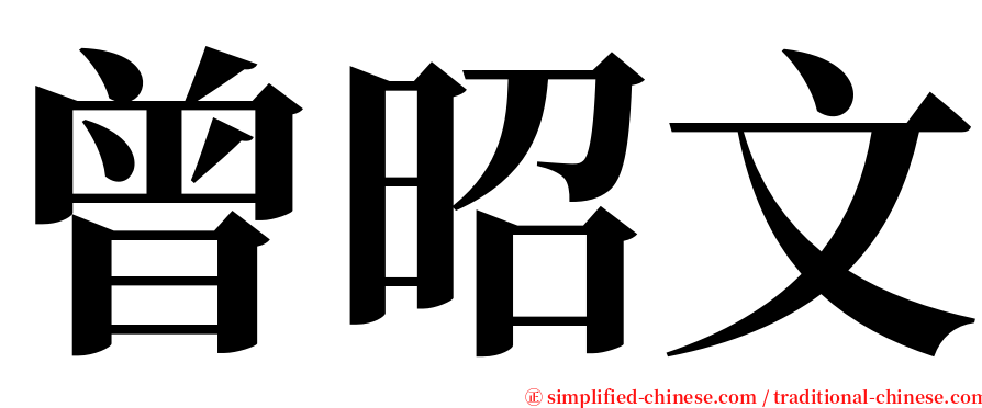 曾昭文 serif font