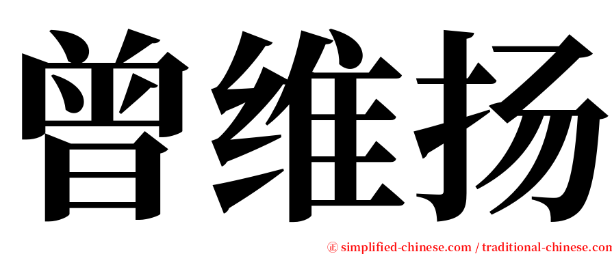 曾维扬 serif font