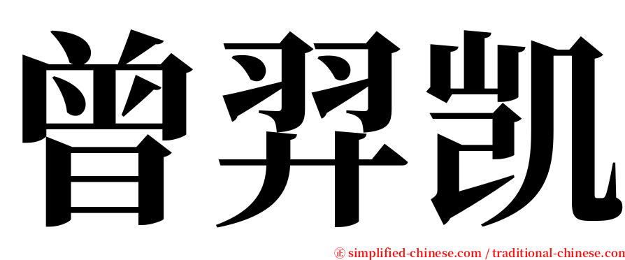 曾羿凯 serif font