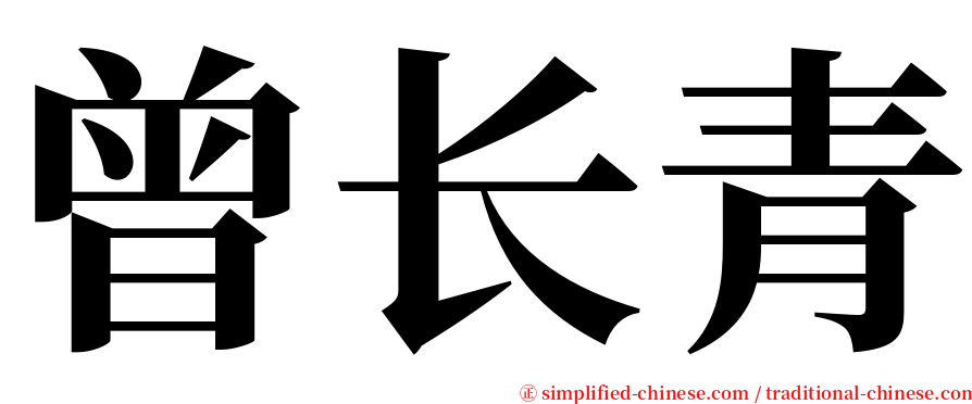 曾长青 serif font