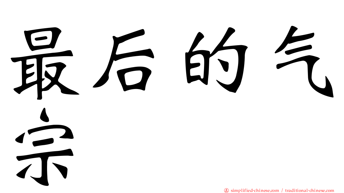 最后的气宗