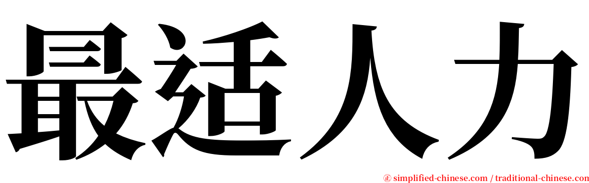 最适人力 serif font