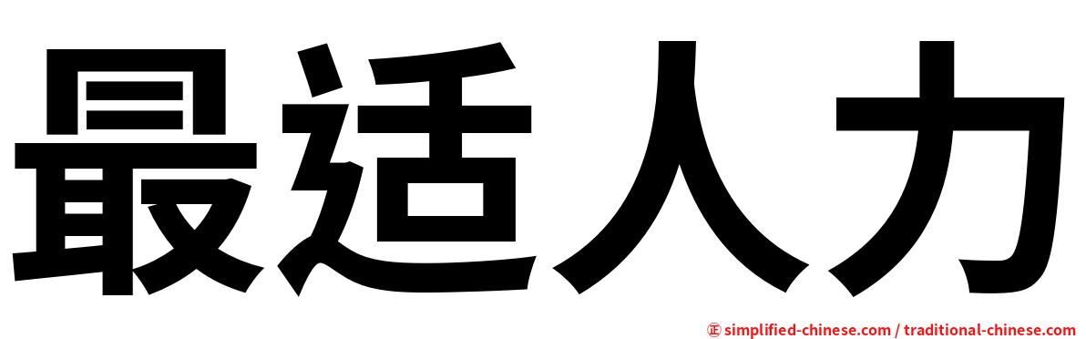 最适人力