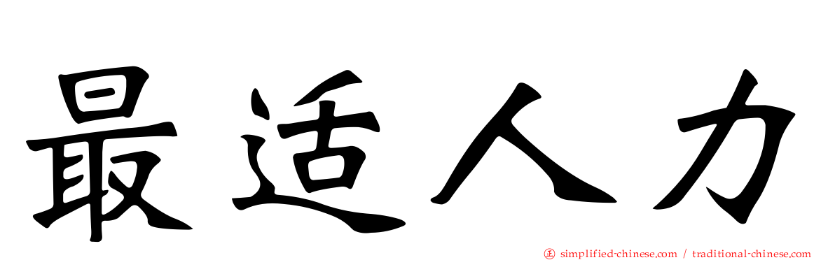 最适人力