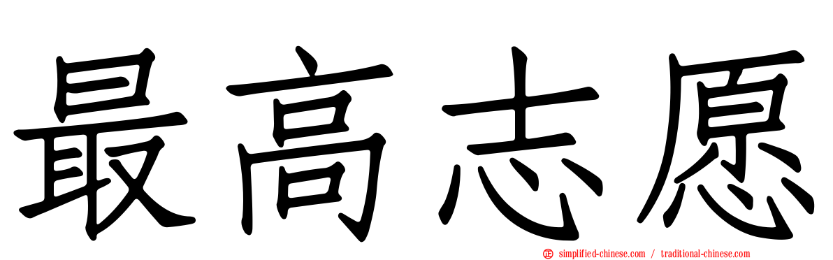 最高志愿