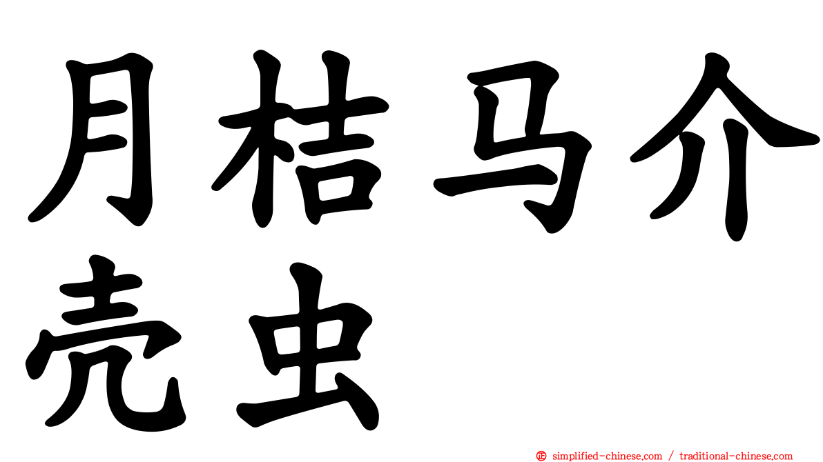 月桔马介壳虫