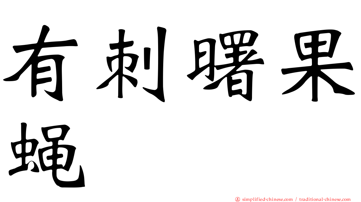 有刺曙果蝇