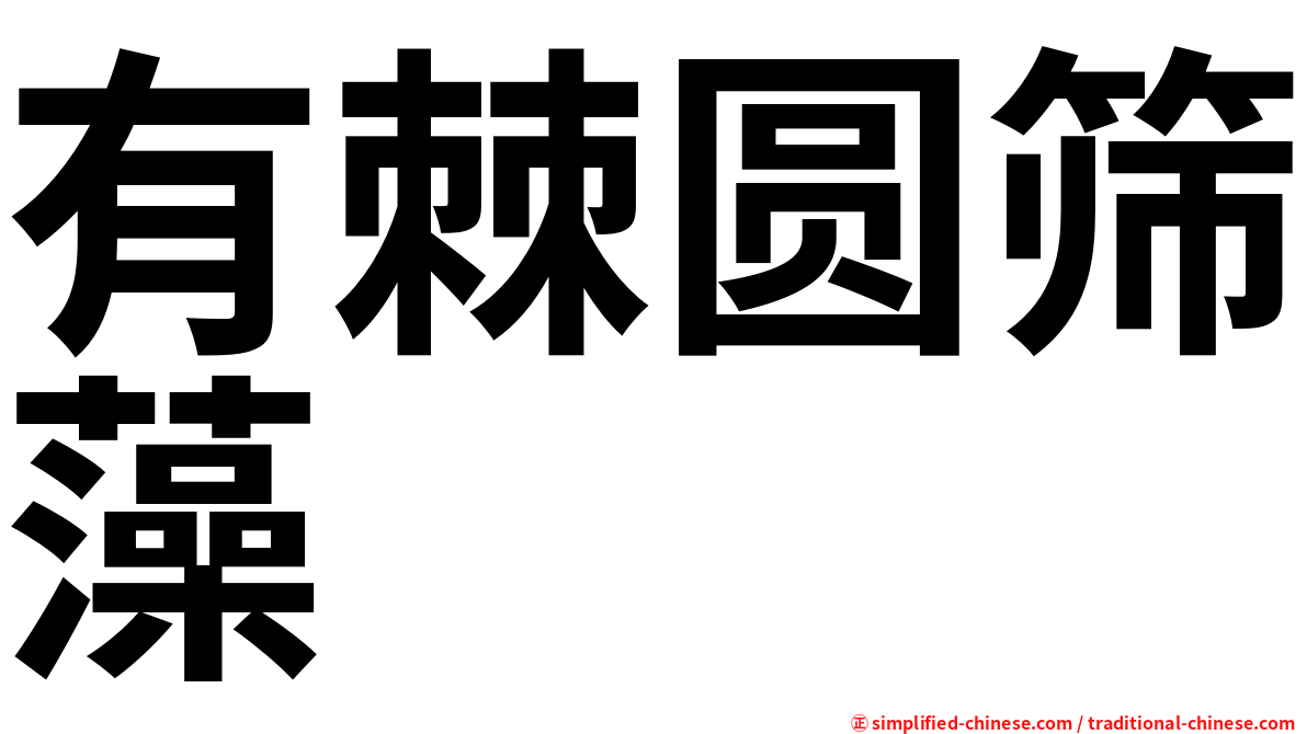 有棘圆筛藻