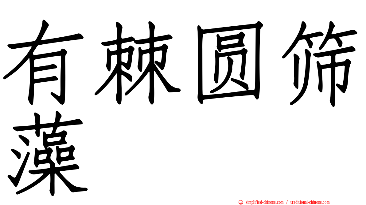 有棘圆筛藻