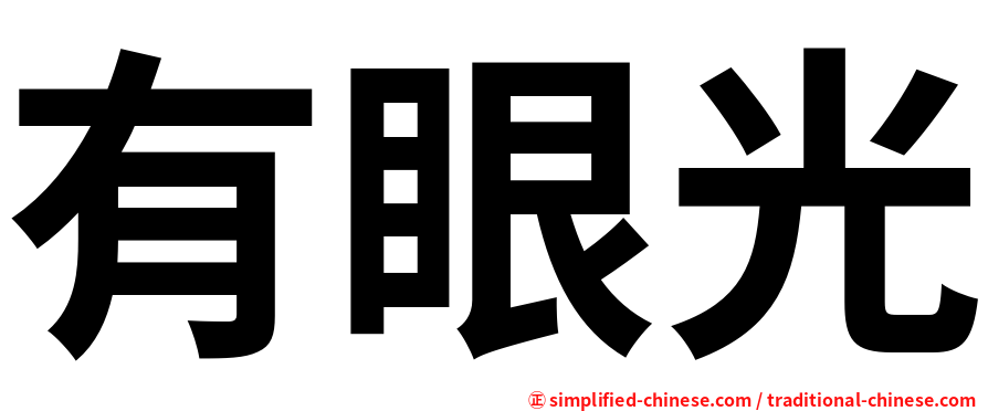 有眼光