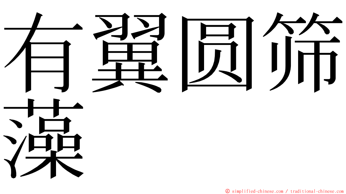 有翼圆筛藻 ming font