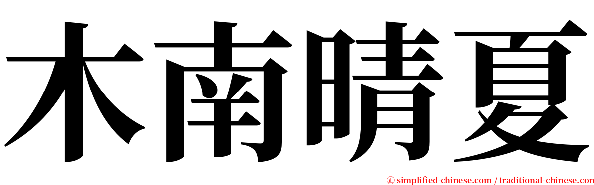 木南晴夏 serif font