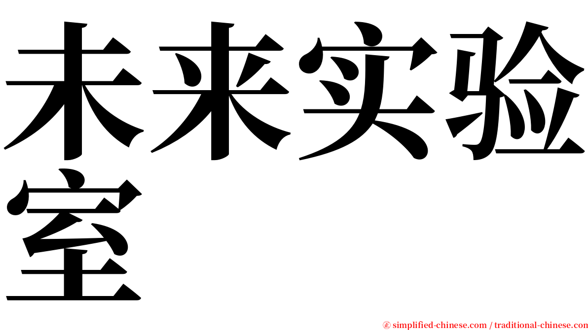 未来实验室 serif font