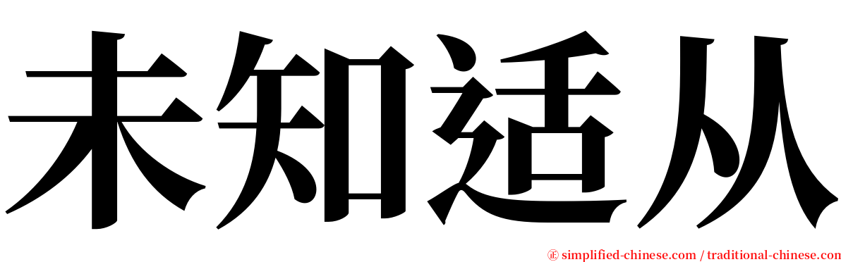未知适从 serif font