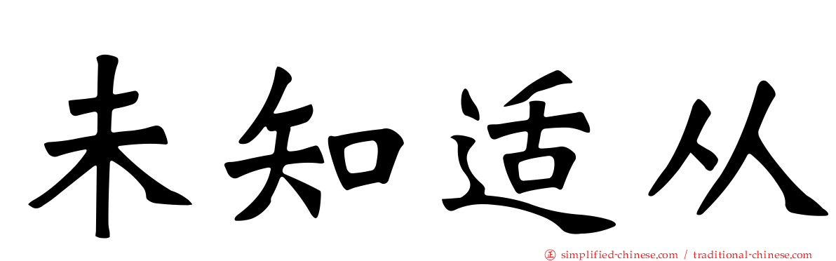 未知适从