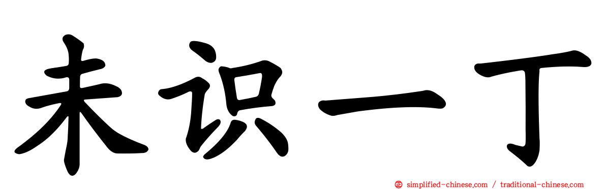 未识一丁