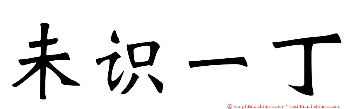 未识一丁