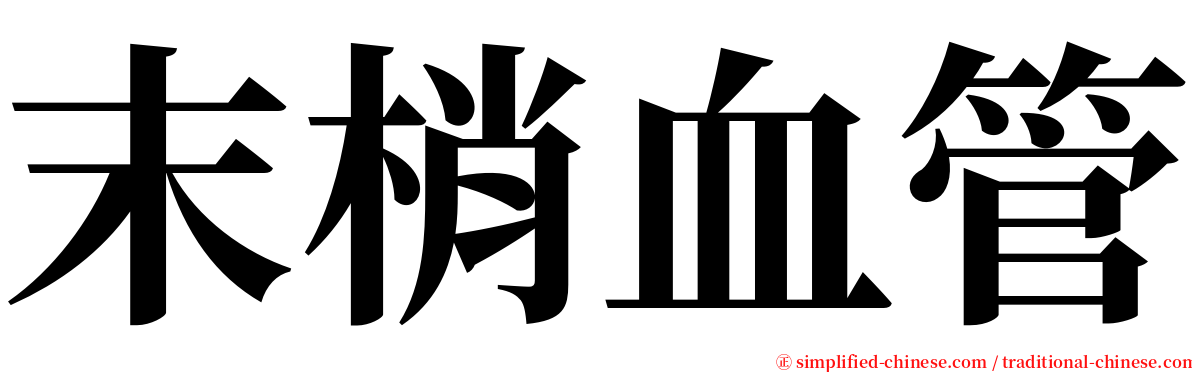 末梢血管 serif font