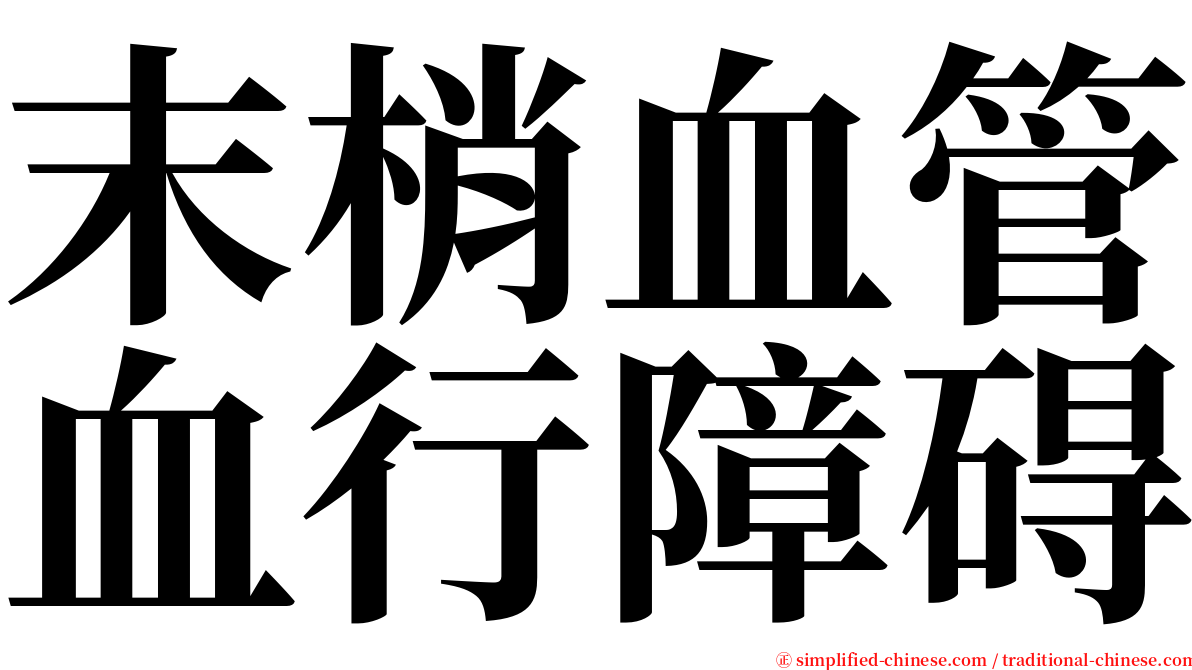 末梢血管血行障碍 serif font