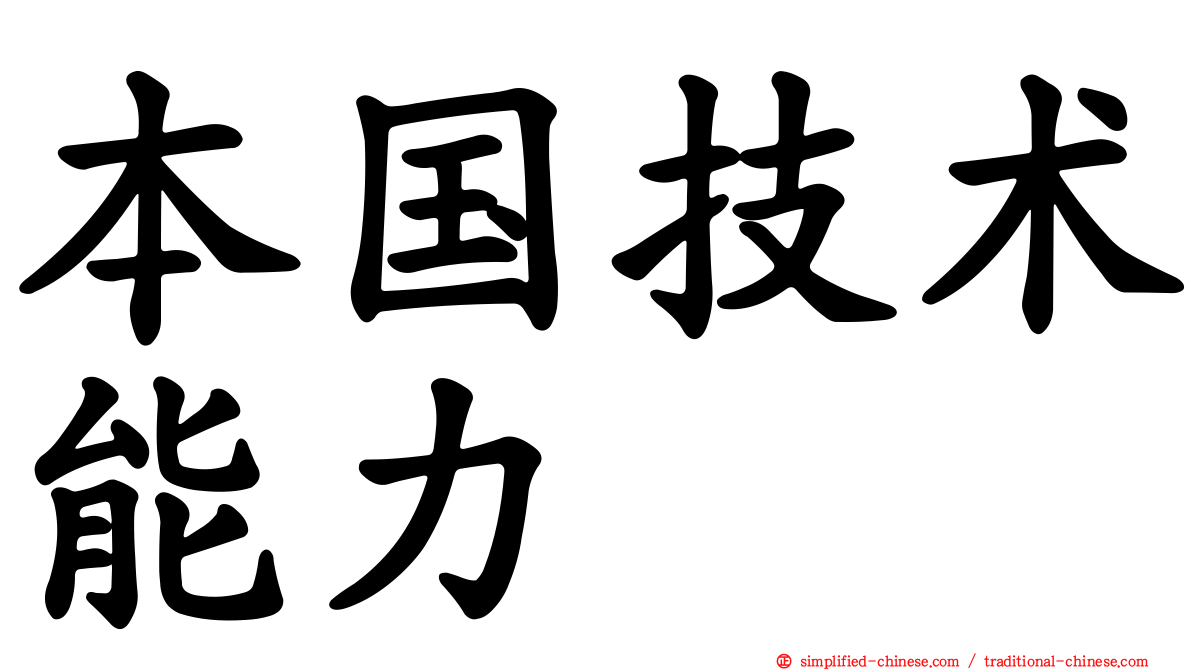 本国技术能力
