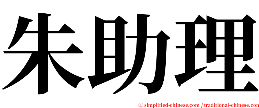 朱助理 serif font