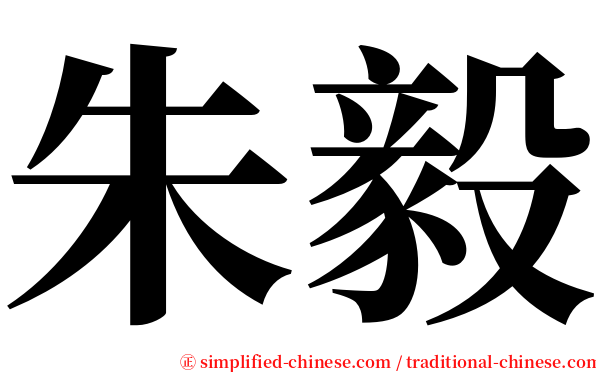 朱毅 serif font