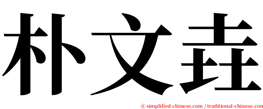 朴文垚 serif font