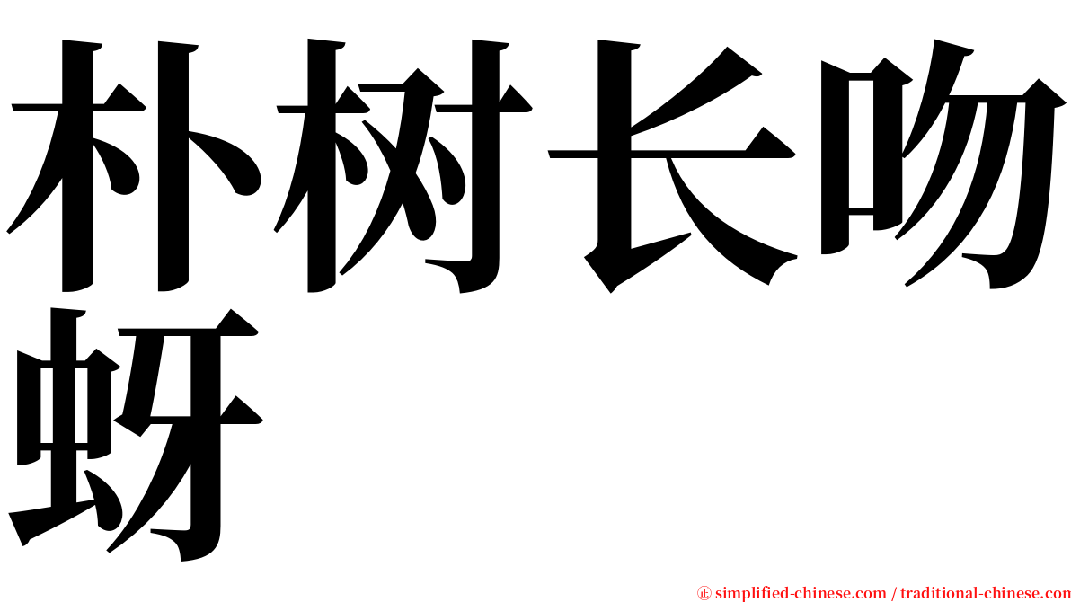 朴树长吻蚜 serif font