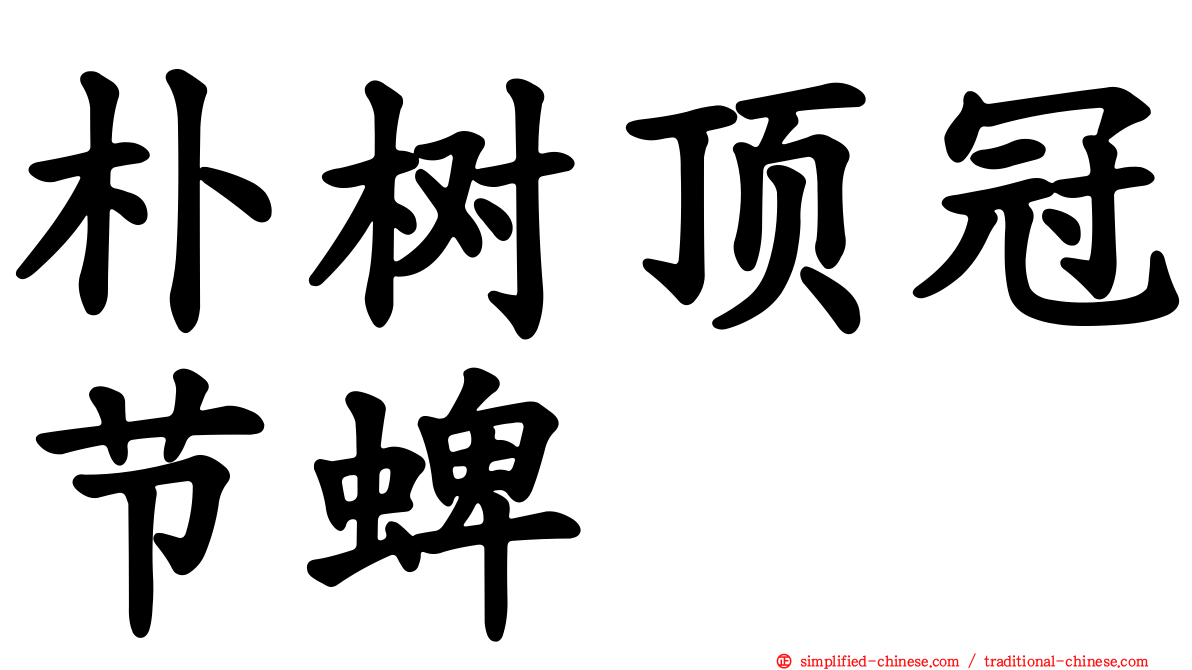 朴树顶冠节蜱