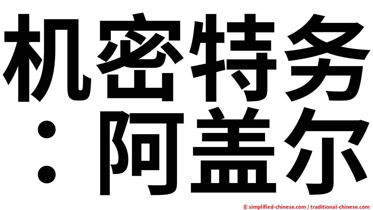 机密特务：阿盖尔