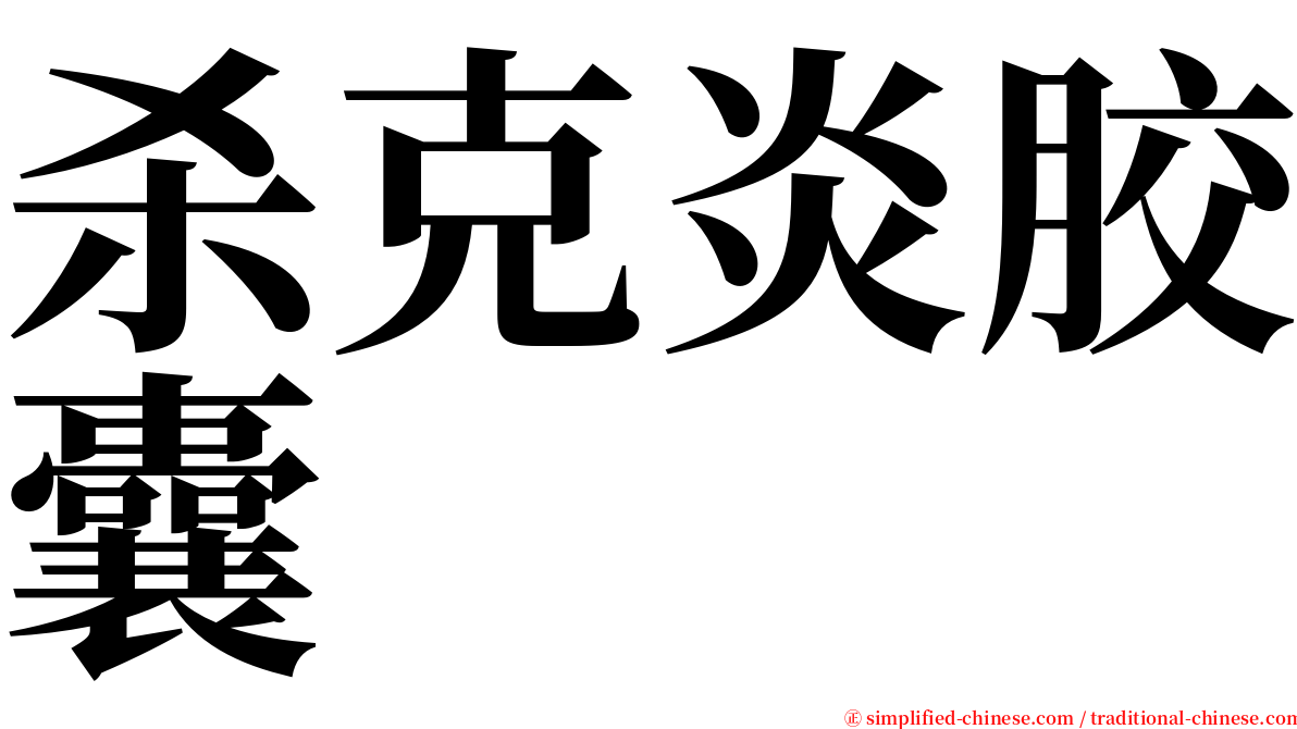 杀克炎胶囊 serif font