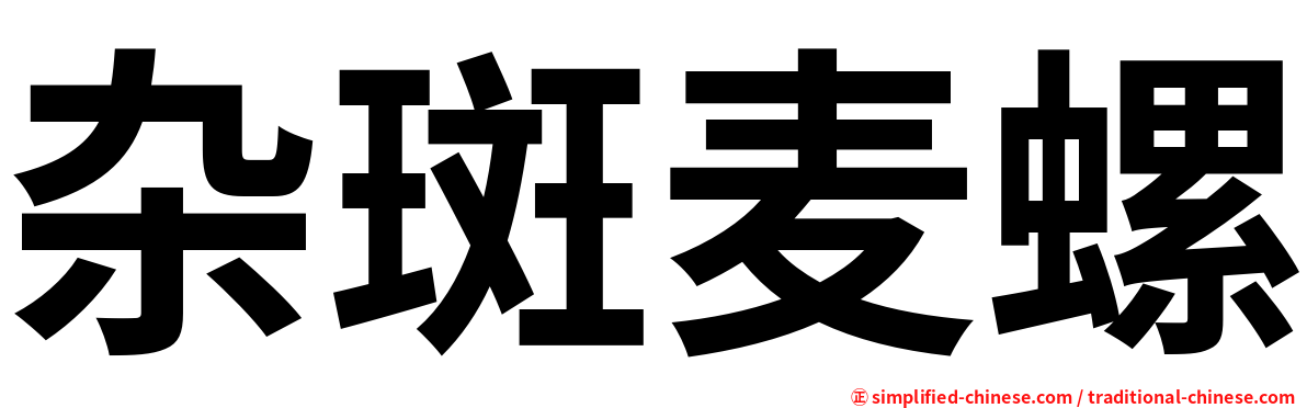 杂斑麦螺