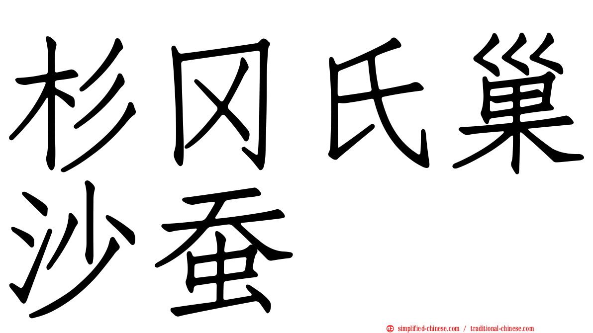杉冈氏巢沙蚕