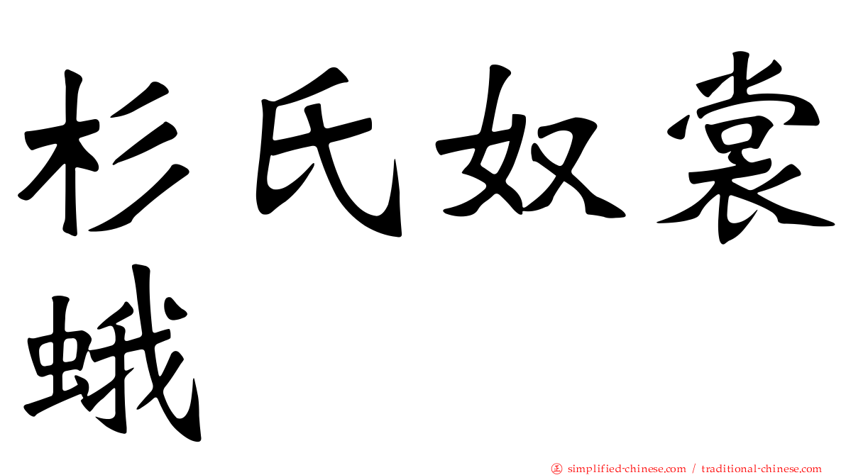 杉氏奴裳蛾