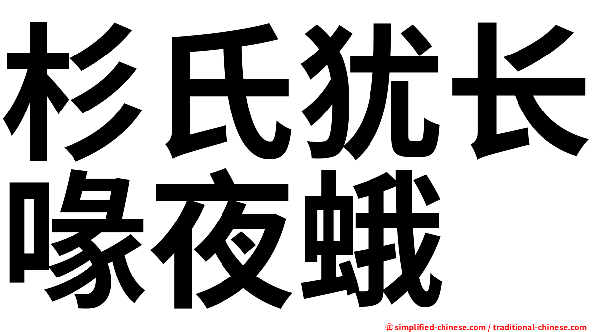 杉氏犹长喙夜蛾
