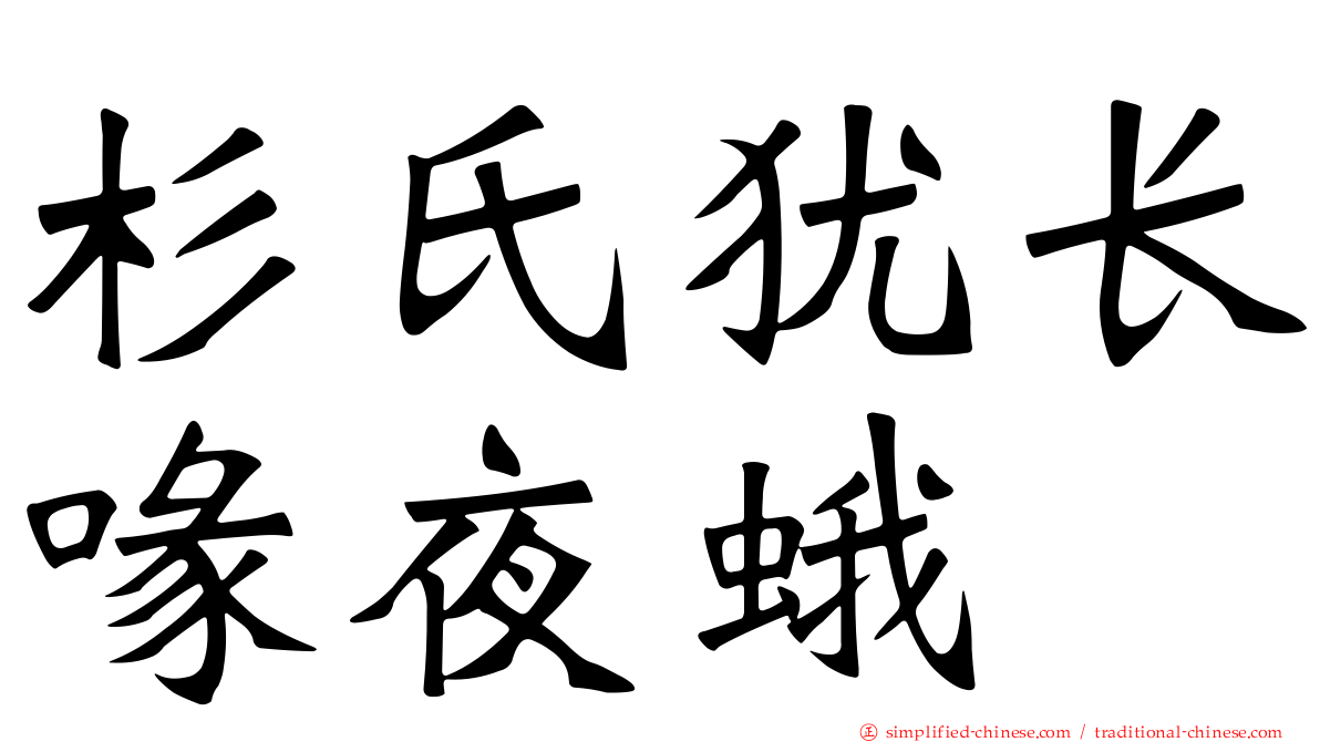 杉氏犹长喙夜蛾