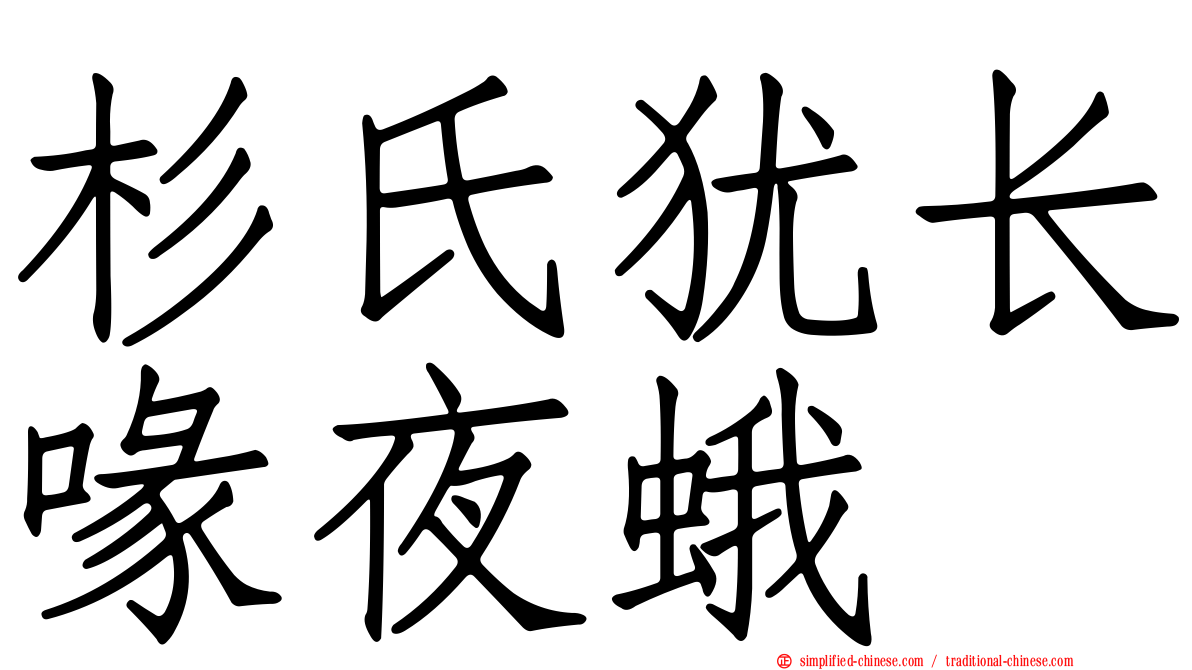 杉氏犹长喙夜蛾