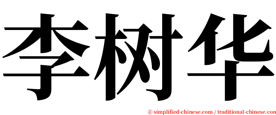 李树华 serif font