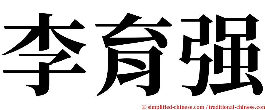 李育强 serif font
