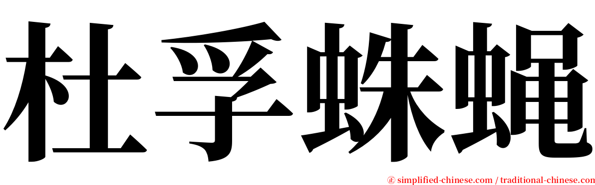 杜孚蛛蝇 serif font