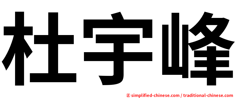 杜宇峰