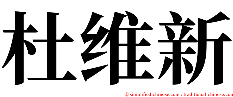 杜维新 serif font